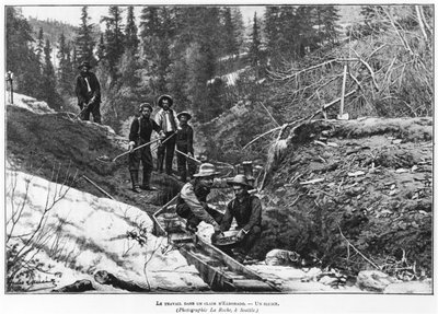 Gold Mining in Alaska, Illustration from Lectures pour tous by American Photographer